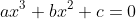 ax^3+bx^2+c=0